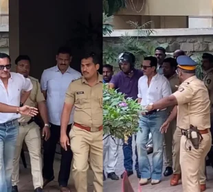 اسپتال سے ڈسچارج ہونے کے بعدسیف علی خان منظرعام پرآگئے