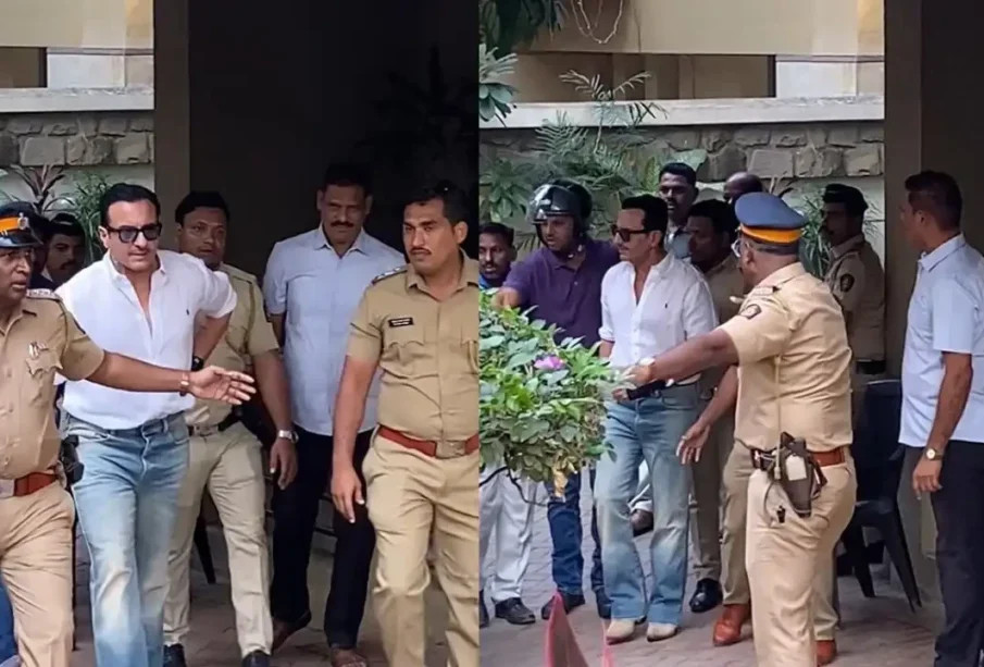 اسپتال سے ڈسچارج ہونے کے بعدسیف علی خان منظرعام پرآگئے