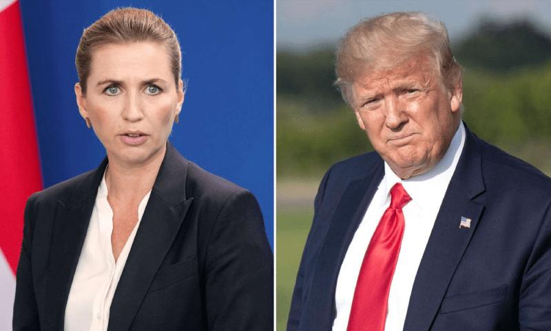 ٹرمپ اور ڈنمارک کی وزیر اعظم کےمابین ٹیلیفون پرتلخ کلامی