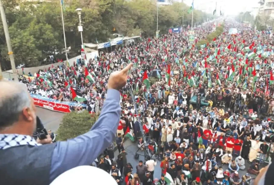جماعت اسلامی کاکراچی میں غزہ ملین مارچ