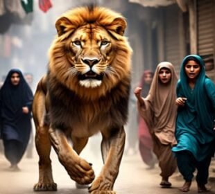 آزاد کشمیر کی آبادی میں شیر گھس آیا