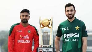 پاک بنگلہ دیش سیریز کی ٹرافی کی رونمائی