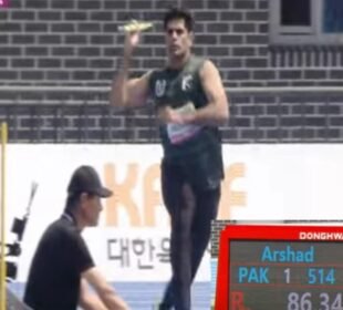 پاکستانی ایتھلیٹ ارشد ندیم نے پہلی ہی کوشش میں فائنل تک رسائی حاصل کر لی