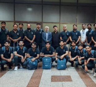 نیشنز کپ کی رنراپ ٹیم وطن واپس پہنچ گئی