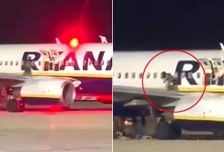 غلطی سے فائر الارم بجنے سے مسافروں نے جہاز سے چھلانگ لگا دی