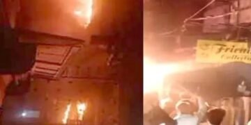 پشاور کوچی بازار میں آگ لگنے کے باعث 4 افراد جاں بحق