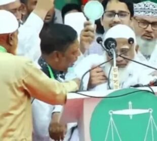 جماعت اسلامی کے امیر خطاب کے دوران چکرا کر گر گئے