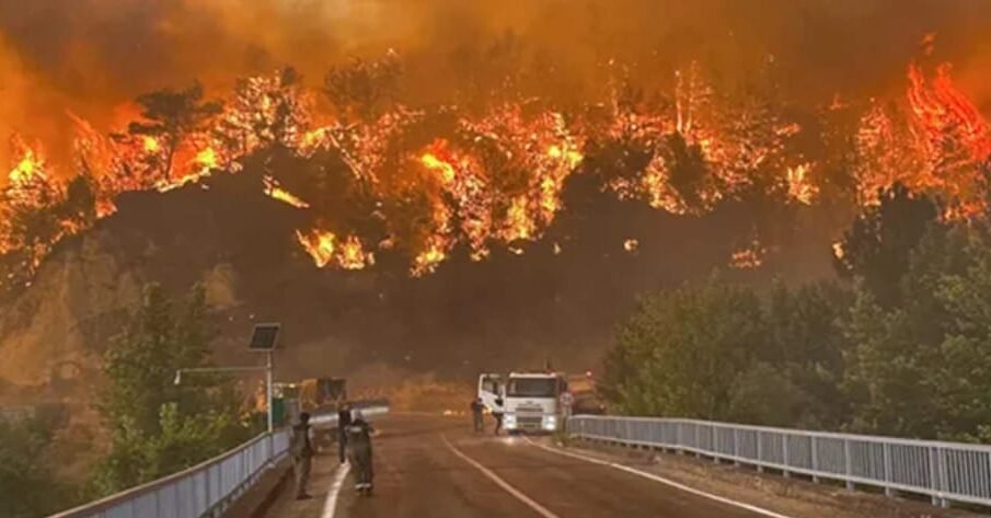 ترکی میں لگی آگ بڑے پیمانے تک پہنچ گئی