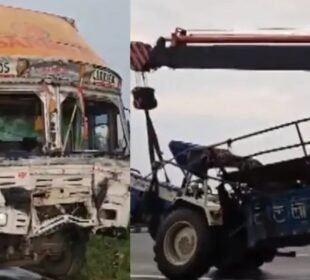 ٹرک اورٹریکٹر ٹرالی کی ٹکر،8یاتری جاں بحق، 43 زخمی