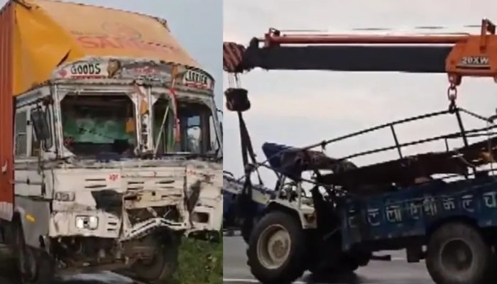 ٹرک اورٹریکٹر ٹرالی کی ٹکر،8یاتری جاں بحق، 43 زخمی