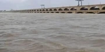 بارشوں سے دریائے سندھ میں طغیانی