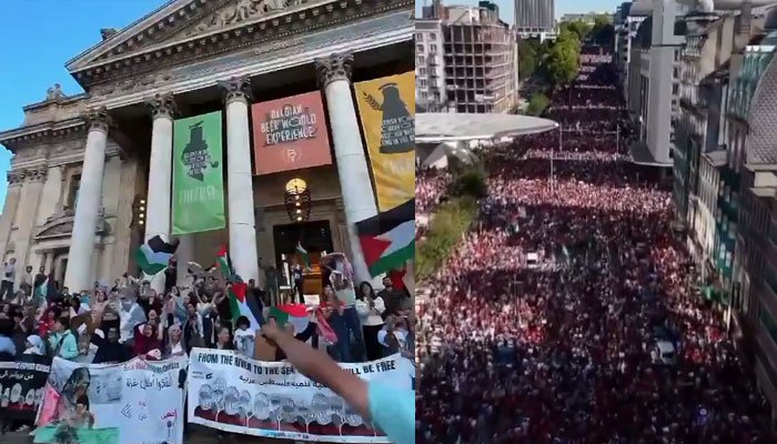 یورپ بھر میں غزہ کے مظالم کے خلاف احتجاج، اسرائیل پر پابندیوں کا مطالبہ