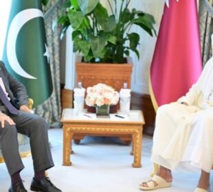 وزیراعظم شہبازشریف کی امیرقطرسےملاقات