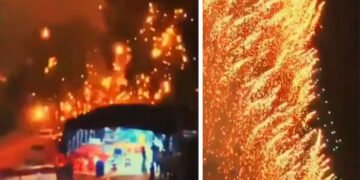 چین میں ڈرون آتش بازی کے دوران حادثہ، تماشائیوں میں خوف و ہراس