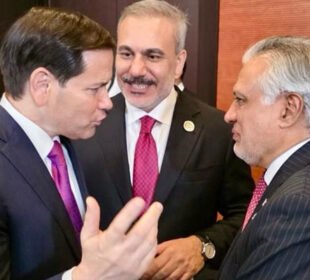 اسحاق ڈار کی مارکو روبیو اور حکان فیدان سے ملاقات، غزہ پر تبادلہ خیال