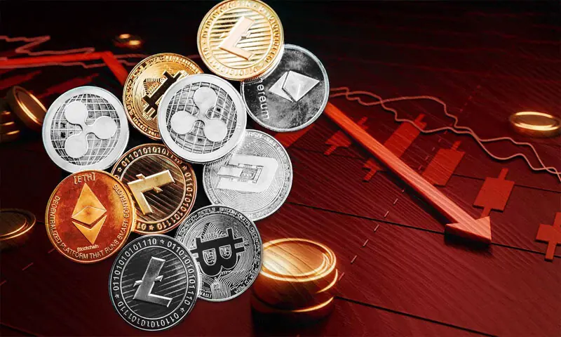 کرپٹو مارکیٹ میں بڑی گراوٹ، بٹ کوائن چار ماہ کی کم ترین سطح پر 1 کرپٹو مارکیٹ میں بڑی گراوٹ، بٹ کوائن چار ماہ کی کم ترین سطح پر