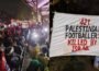 یوروپا لیگ کے میچ کے دوران فلسطین کے حق میں احتجاج