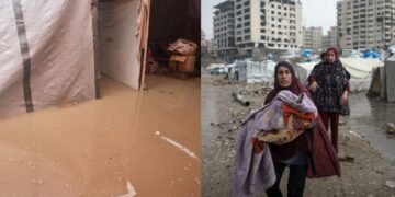 غزہ میں پہلی بارش نے مشکلات میں اضافہ کر دیا، خیمے ڈوب گئے، متاثرین کا سامان برباد 35 غزہ میں پہلی بارش نے مشکلات میں اضافہ کر دیا، خیمے ڈوب گئے، متاثرین کا سامان برباد