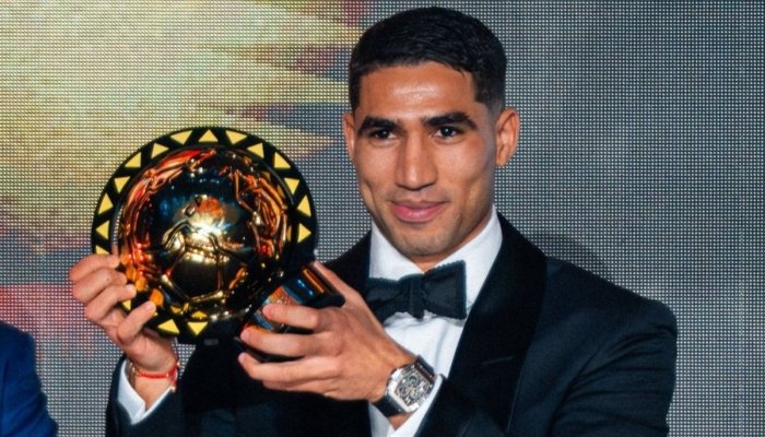 اشرف حکیمی کو افریقی فٹبالر آف دی ایئر کا اعزاز حاصل