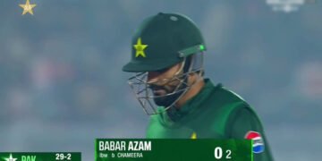 بابر اعظم ایک بار پھر صفر پر آؤٹ، ٹی ٹوئنٹی انٹرنیشنل میں ناپسندیدہ ریکارڈ برابر 16 بابر اعظم ایک بار پھر صفر پر آؤٹ، ٹی ٹوئنٹی انٹرنیشنل میں ناپسندیدہ ریکارڈ برابر