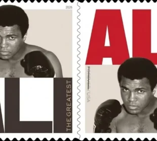 محمد علی کے نام یادگاری ڈاک ٹکٹ جاری