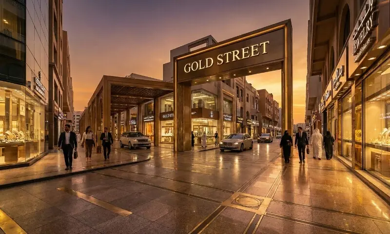 دبئی میں دنیا کی پہلی ’گولڈ اسٹریٹ‘ بنانے کا اعلان