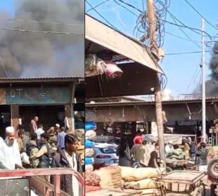 کراچی: نیو سبزی منڈی میں دکانوں میں آگ پر قابو پالیا گیا