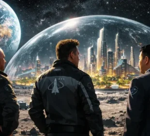 چاند پر دوبارہ انسانی قدم: اسپیس ایکس اور بلیو اوریجن کے درمیان مقابلہ بڑھ گیا