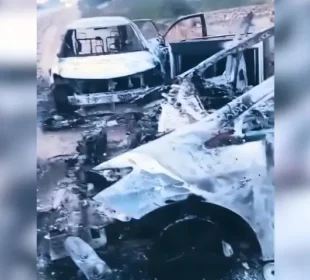 سی پیک روٹ پر فائرنگ، سرکاری گاڑیوں کو آگ لگا دی گئی