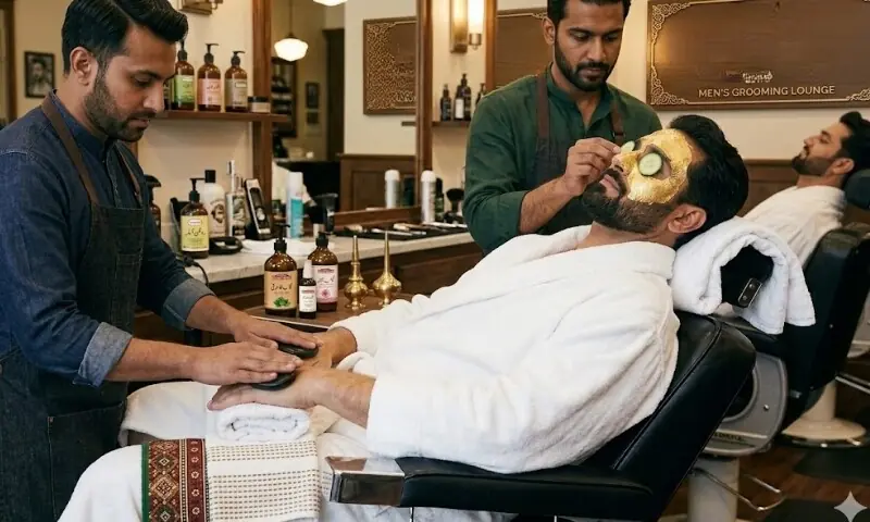 پاکستان میں مردوں کی گرومنگ کا بڑھتا ہوا رجحان، چاند رات پر سیلونز میں رش میں اضافہ