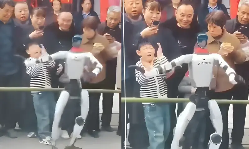 چین میں ٹیکنالوجی شو کے دوران روبوٹ نے بچے کو تھپڑ ماردیا