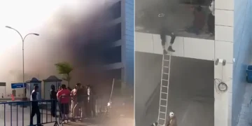 کراچی: کلفٹن کے اسٹور میں آگ لگنے کا واقعہ، جانی نقصان سے بچاؤ