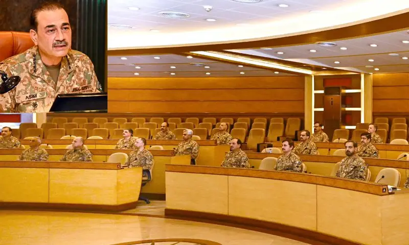 کور کمانڈرز کانفرنس: سعودی عرب پر حملوں کی مذمت، علاقائی کشیدگی پر تشویش