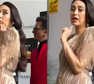 کرشمہ کپور کی ’انڈیاز بیسٹ ڈانسر‘ شو میں موجودگی، پاپارازی سے تلخ گفتگو 5 کرشمہ کپور کی ’انڈیاز بیسٹ ڈانسر‘ شو میں موجودگی، پاپارازی سے تلخ گفتگو
