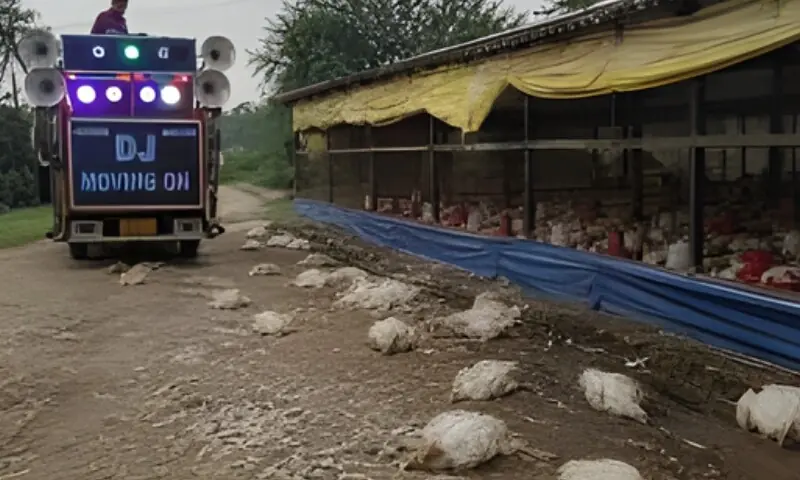 شادی کی بارات کے شور سے پولٹری فارم میں 140 مرغیاں ہلاک، تحقیقات شروع