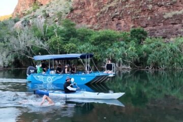 مگرمچھوں سے بھرے دریا میں تیراکی، اینڈی ڈونلڈسن کا عالمی ریکارڈ