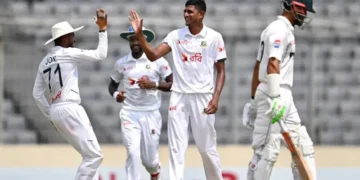 بنگلہ دیش نے پاکستان کو پہلے ٹیسٹ میں 104 رنز سے شکست دے دی 5 بنگلہ دیش نے پاکستان کو پہلے ٹیسٹ میں 104 رنز سے شکست دے دی