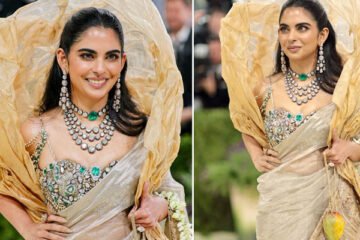 میٹ گالا میں ایشا امبانی کا شاندار انداز، سونے اور ہیروں سے بنی ساڑھی نے سب کی توجہ کھینچ لی