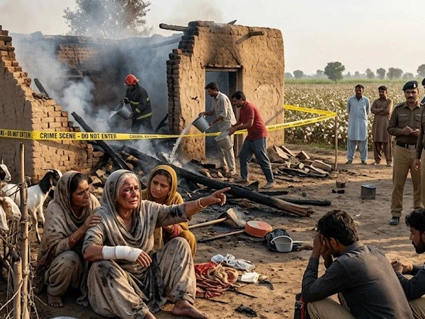 بکریوں کے تنازع پر مبینہ تشدد، گھروں کو آگ لگانے اور مویشی لے جانے کا الزام