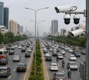 کراچی میں لین خلاف ورزی پر ای چالان کا آغاز 4 کراچی میں لین خلاف ورزی پر ای چالان کا آغاز