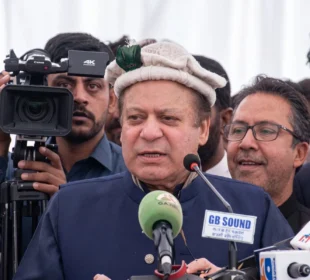 گلگت بلتستان میں ترقیاتی منصوبوں کی تکمیل کا عزم، نواز شریف کا انتخابی جلسے سے خطاب