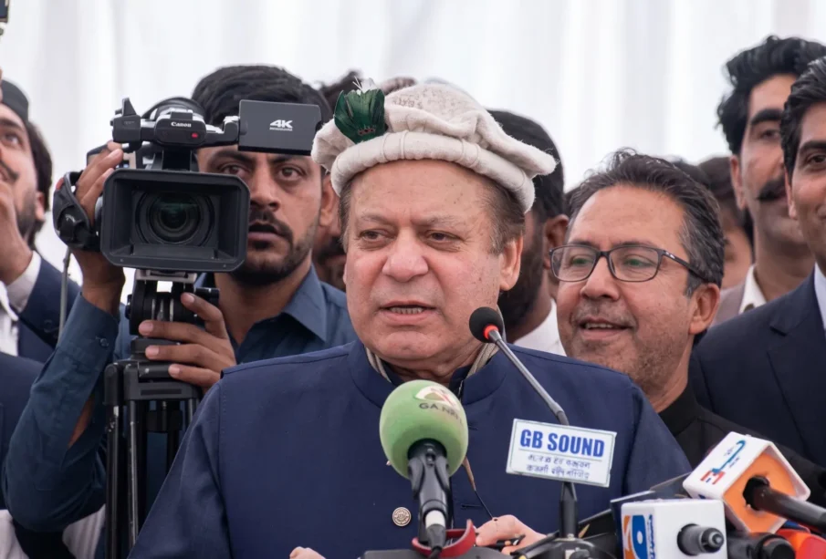 گلگت بلتستان میں ترقیاتی منصوبوں کی تکمیل کا عزم، نواز شریف کا انتخابی جلسے سے خطاب