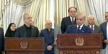 پاکستان ایران کے ساتھ کھڑا ہے، شہباز شریف کا مشترکہ پریس کانفرنس میں اظہارِ یکجہتی