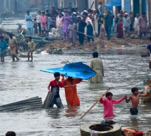 سندھ میں آسمانی طوفان! موسلا دھار بارش نے کئی شہر ڈبو دیے، بجلی کا نظام درہم برہم 6 سندھ میں آسمانی طوفان! موسلا دھار بارش نے کئی شہر ڈبو دیے، بجلی کا نظام درہم برہم