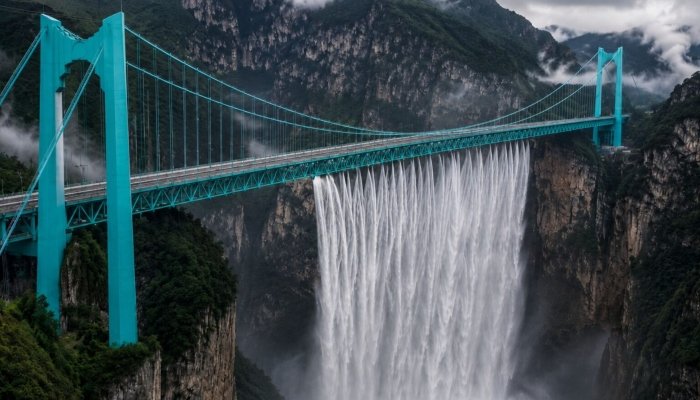 دنیا کا بلند ترین برج، جہاں مصنوعی آبشار بھی سیاحوں کی توجہ کا مرکز ہے