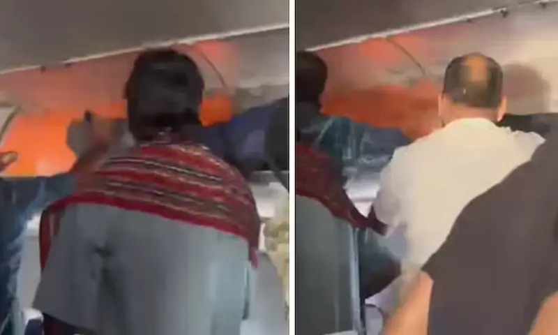 بھارتی طیارے میں پاور بینک میں آگ لگنے سے ہنگامی لینڈنگ 1 بھارتی طیارے میں پاور بینک میں آگ لگنے سے ہنگامی لینڈنگ