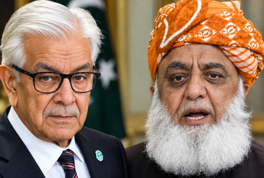 مولانا فضل الرحمان کی تنقید کا جواب آگیا، خواجہ آصف نے ماضی کے سیاسی حساب کھول دیے!