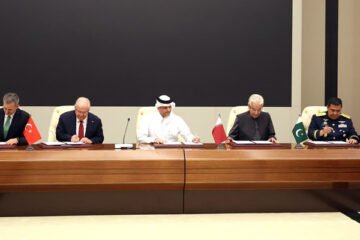 پاکستان، ترکیہ، قطر اور انڈونیشیا کے درمیان دفاعی تعاون کے معاہدے پر دستخط